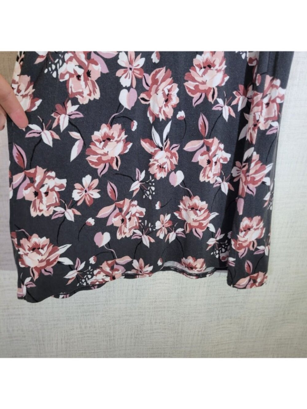 Aeropostale Midi Dress Womens Small Black Floral Sleeveless Casual Spring - Picture 7 of 7